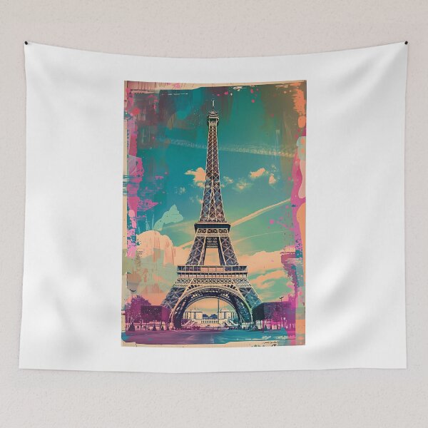 Item preview, Retro poster "Eiffel Tower" designed and sold by MidArtForge.