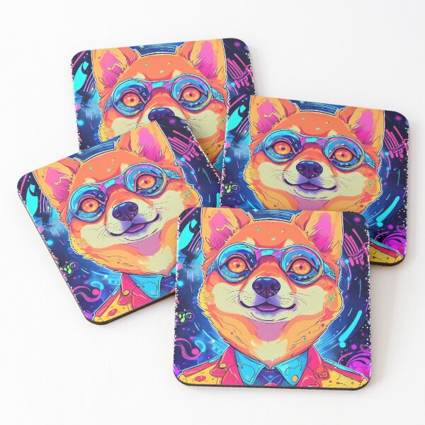 Item preview, Neon Mechanic Shiba Inu #1 designed and sold by purrfect pattern.