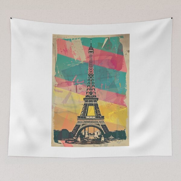 Item preview, Retro poster "Eiffel Tower" designed and sold by MidArtForge.