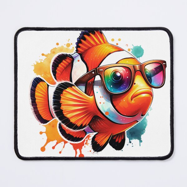 Item preview, Watercolor Clownfish Wearing Sunglasses designed and sold by TheAnimalZ00.