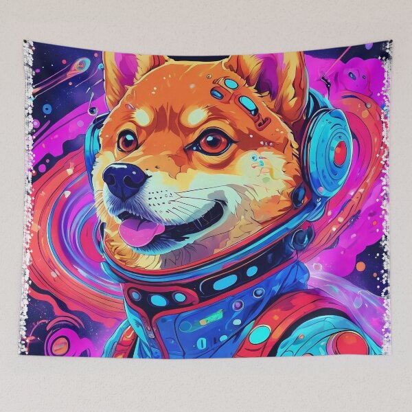 Item preview, Neon Mechanic Shiba Inu #0 designed and sold by purrfect pattern.