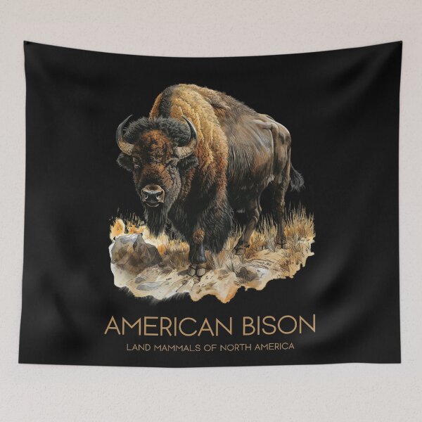Item preview, American Bison - Land Mammals of North America designed and sold by Sketch-Shack.