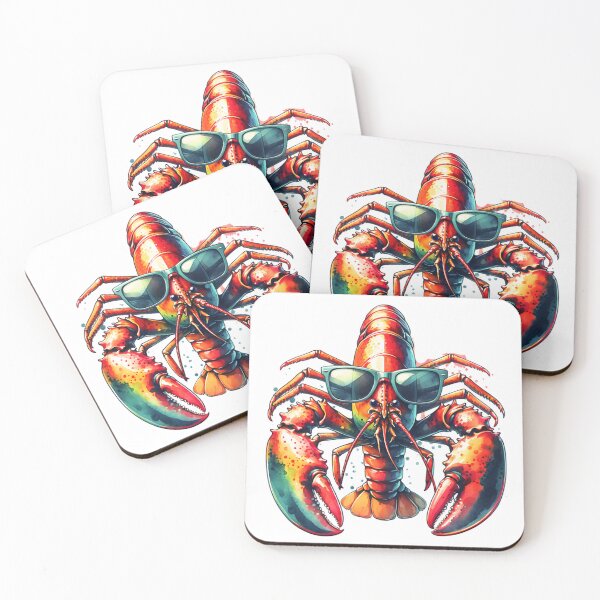 Item preview, Watercolor Red Lobster Wearing Sunglasses designed and sold by TheAnimalZ00.