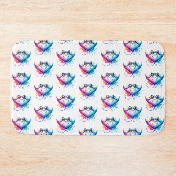 Item preview, Watercolor Manta Ray Wearing Sunglasses designed and sold by TheAnimalZ00.