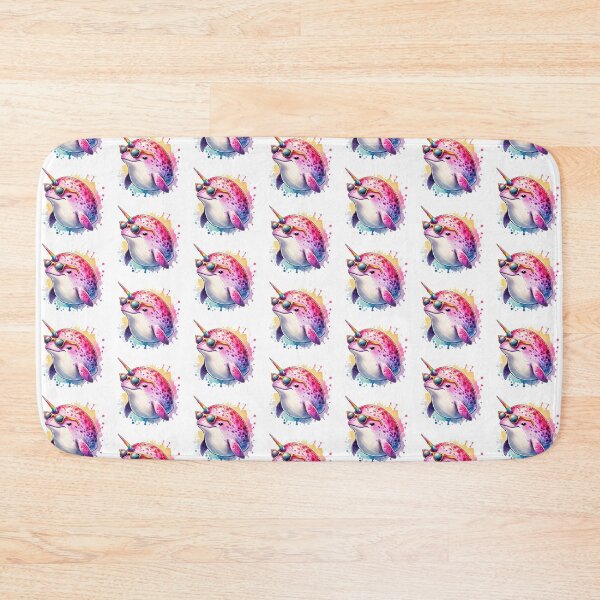 Item preview, Watercolor Narwhal Wearing Sunglasses designed and sold by TheAnimalZ00.