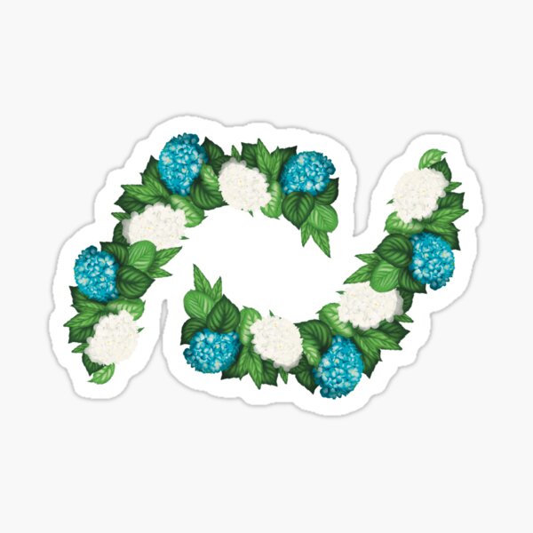Item preview, hydrangea stickers designed and sold by BranketRabbit.