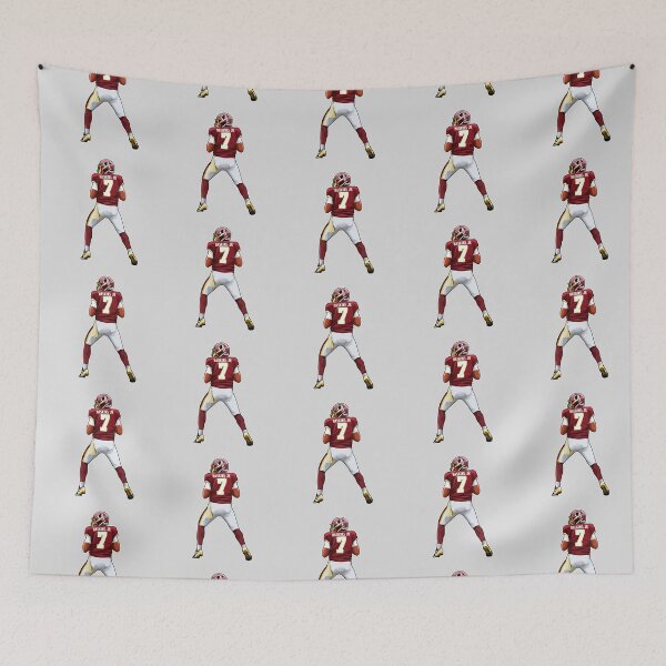 Item preview, Dwayne Haskins No.7 looks To Pass Art designed and sold by EndZoneEmporium.