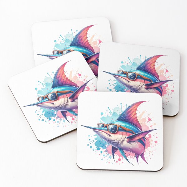 Item preview, Watercolor Swordfish Wearing Sunglasses designed and sold by TheAnimalZ00.