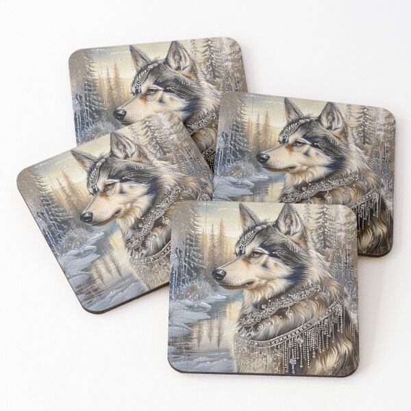 Item preview, Dazzling Wolfdog Arctic Elegance designed and sold by Nocturne  Paws.