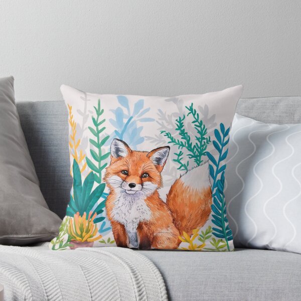 Item preview, Cute Fox. Adorable fox, watercolor fox, fox drawing, floral fox, fox image designed and sold by FoxVibes.