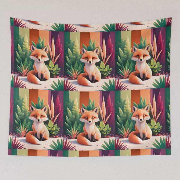 Artikelvorschau, Süßer Fuchs. Entzückender Fuchs, Aquarellfuchs, Fuchszeichnung, Blumenfuchs, Fuchsbild entworfen und verkauft von FoxVibes.