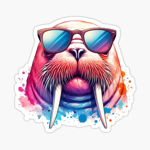 Item preview, Watercolor Cool Walrus designed and sold by TheAnimalZ00.