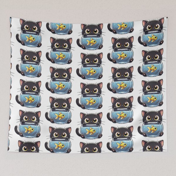 Item preview, feline and fish  designed and sold by JH0816.