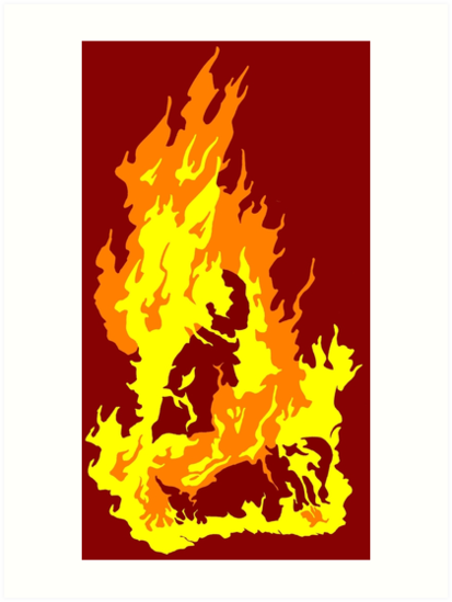 "The Self-Immolation of Thích Quảng Ðức" Art Print by delosangeles ...