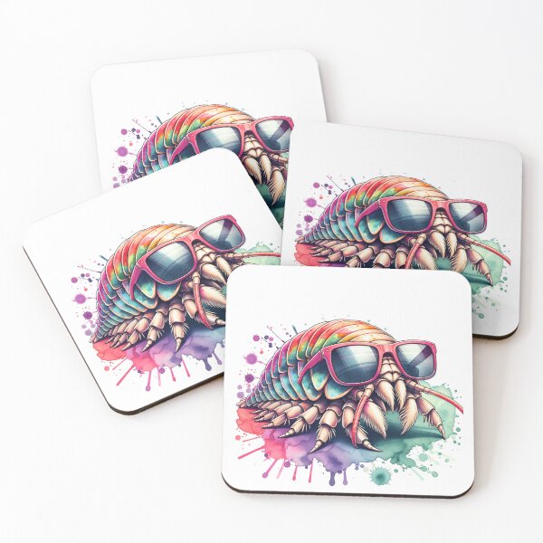 Item preview, Watercolor Giant Isopod Wearing Sunglasses designed and sold by TheAnimalZ00.