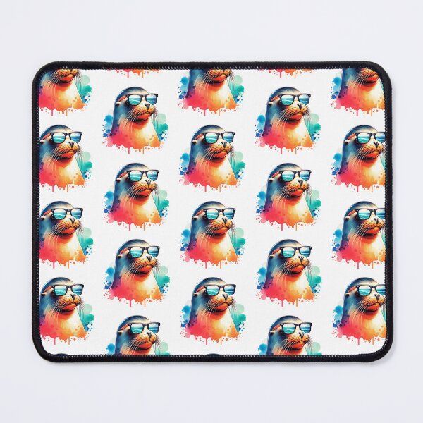 Item preview, Watercolor Sea Lion Wearing Sunglasses designed and sold by TheAnimalZ00.