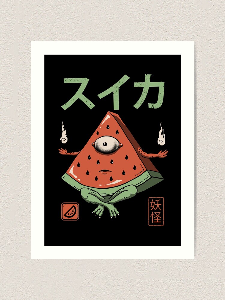 Alternate view of Yokai Watermelon Art Print