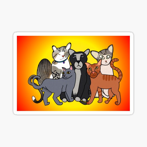 Cat Pile Sticker