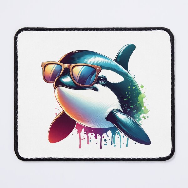 Item preview, Watercolor Orca Wearing Sunglasses designed and sold by TheAnimalZ00.