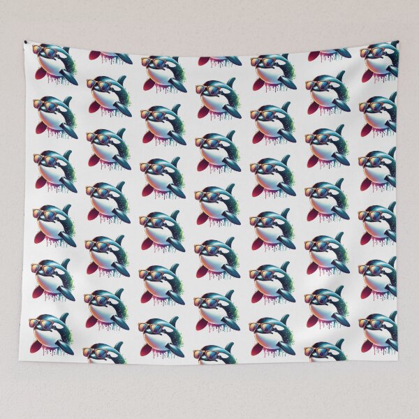 Item preview, Watercolor Orca Wearing Sunglasses designed and sold by TheAnimalZ00.