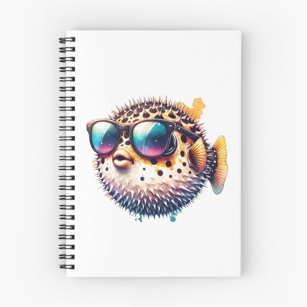 Item preview, Watercolor Puffer Fish Wearing Sunglasses designed and sold by TheAnimalZ00.