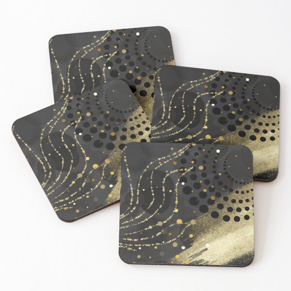 Item preview, Black and Gold Abstract designed and sold by tmachtan.