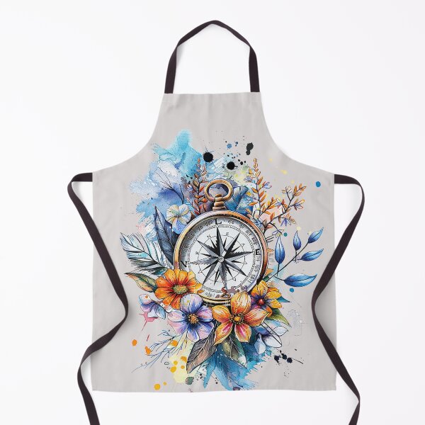 Item preview, Compass and Flowers – Vibrant Tattoo-Inspired Art T-Shirt designed and sold by Mrrjgraphic.