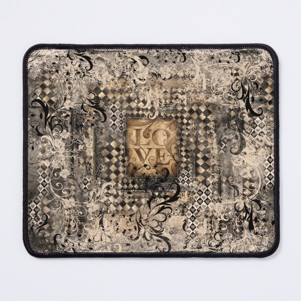 Item preview, Vintage Love Sepia Scroll Harlequin Splatter designed and sold by Juleez.