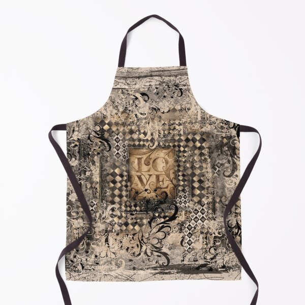 Item preview, Vintage Love Sepia Scroll Harlequin Splatter designed and sold by Juleez.
