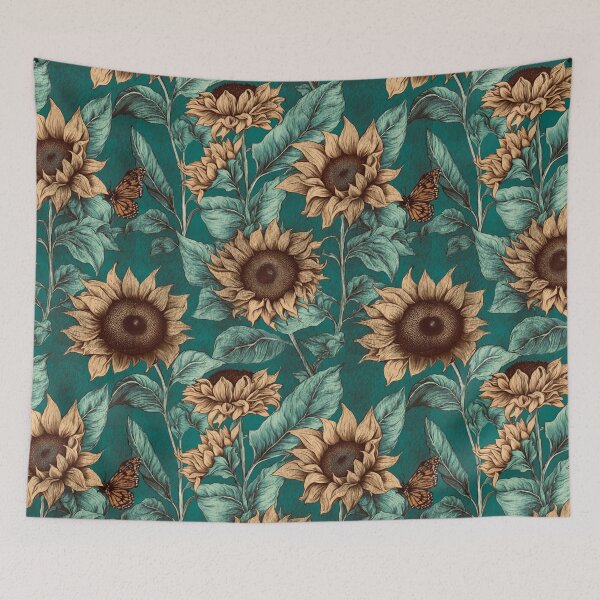 Item preview, Girasoles (patrón de impresión grande) designed and sold by Rebekah Ann Kauffman.