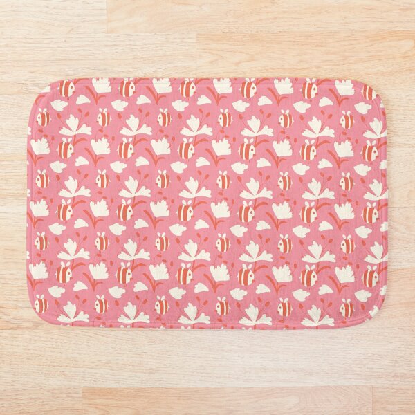 Item preview, White Pink Bee and Flower designed and sold by OhYha.