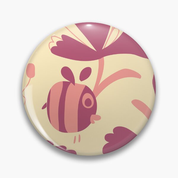 Item preview, Yellow Red Bee and Flower designed and sold by OhYha.