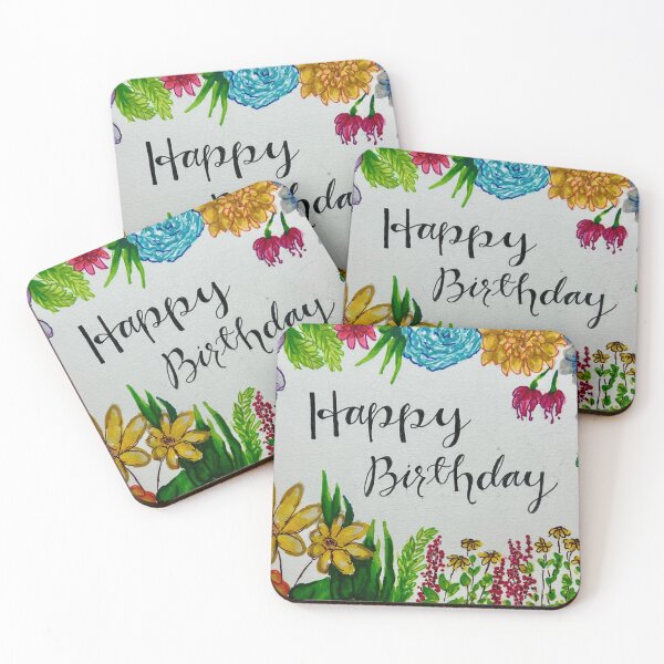 Item preview, Floral Border Birthday Card designed and sold by Alizah Mudaliar.