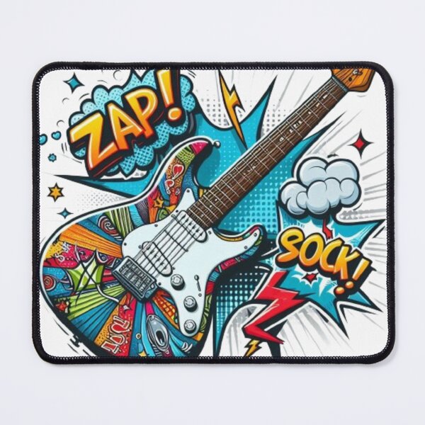 Item preview, Comic style guitar designed and sold by MemeMelodies.