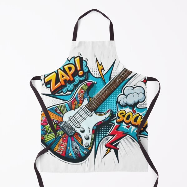 Item preview, Comic style guitar designed and sold by MemeMelodies.