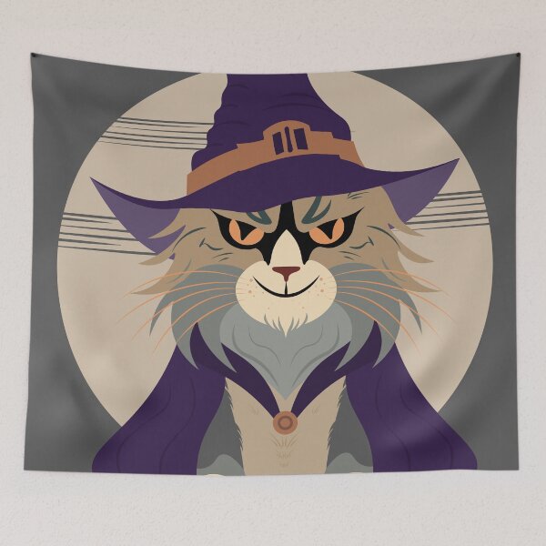 Item preview, Cat in Witch Costume designed and sold by iamKaye.