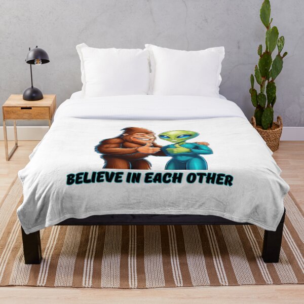 Item preview, Believe in each other Bigfoot and Alien designed and sold by SimpleSteve.