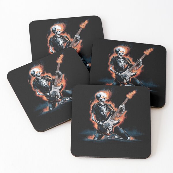 Item preview, Skeleton playing Guitar Musician Halloween graphic art designed and sold by MTRBSK11.