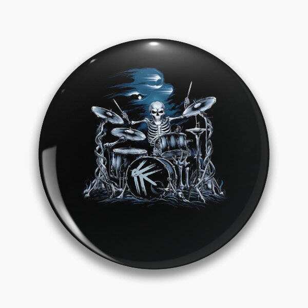 Item preview, Skeleton playing drums Musician Halloween graphic art designed and sold by MTRBSK11.