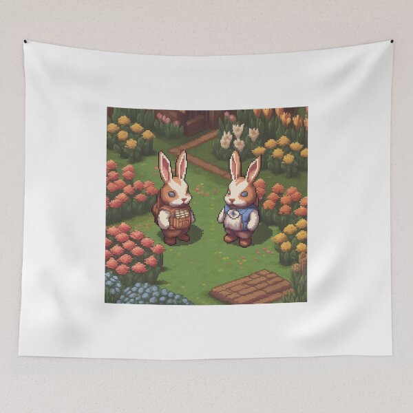 Item preview, Pixel art rabbit designed and sold by SorryCatPlay.