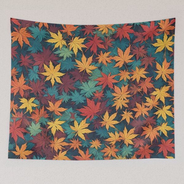 Item preview, Abstract Colorful Japanese Maple Pattern designed and sold by calibrit.