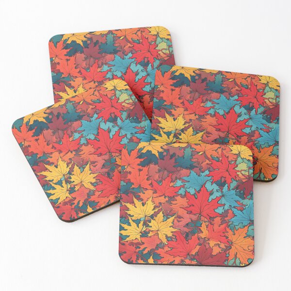 Item preview, Abstract Colorful Japanese Maple Pattern designed and sold by calibrit.