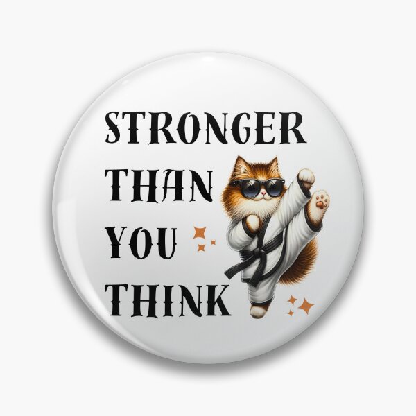 Item preview, Stronger Than You Think | Fluffy Karate Cat | Black Belt designed and sold by Chic-Fun.