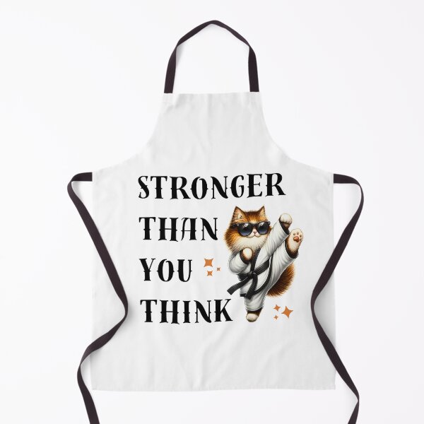 Item preview, Stronger Than You Think | Fluffy Karate Cat | Black Belt designed and sold by Chic-Fun.