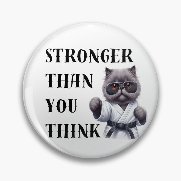 Item preview, Stronger Than You Think | Persian Karate Cat | Black Belt designed and sold by Chic-Fun.