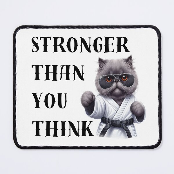 Item preview, Stronger Than You Think | Persian Karate Cat | Black Belt designed and sold by Chic-Fun.