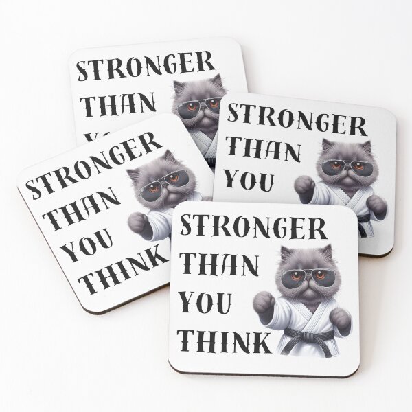 Item preview, Stronger Than You Think | Persian Karate Cat | Black Belt designed and sold by Chic-Fun.