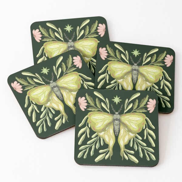 Item preview, Nocturnal green moth designed and sold by pinkyfish1010.