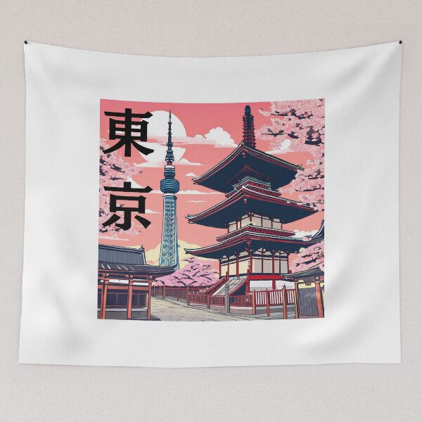 Item preview, TOKYO Skytree Asakusa Sensoji cherry blossoms JAPAN designed and sold by AsianWalking.