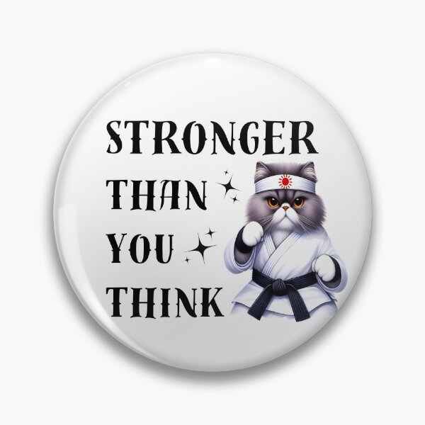 Item preview, Stronger Than You Think | Fluffy Persian Karate Cat | Black Belt designed and sold by Chic-Fun.